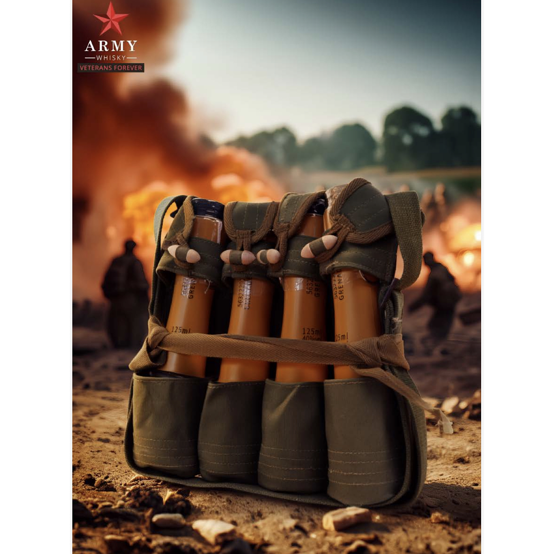 Whisky Army Grenade Pack 1x4 40º 125cc 1