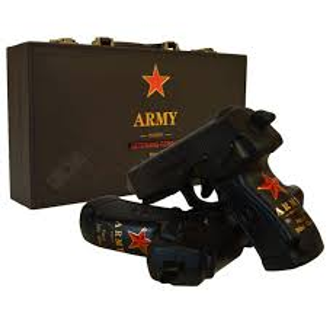 Whisky Army Pistol 40º 500cc inc/Estuche lujo 2 replicas pistolas 248cc 1