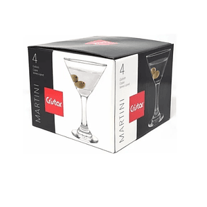 Set 4x Copa Martini Cristar 274cc