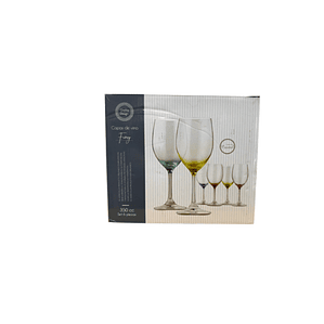 Set 6 Copas de Vino Fancy color 350cc