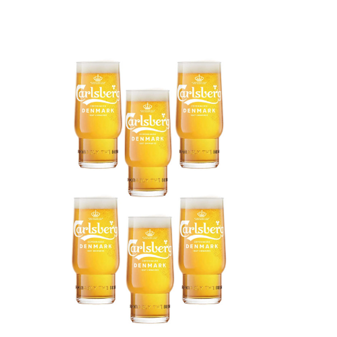 Set 6 Vasos Tumbler Carlsberg 300cc 1