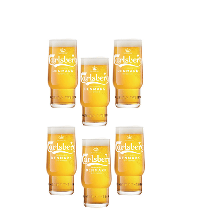 Set 6 Vasos Tumbler Carlsberg 300cc 1