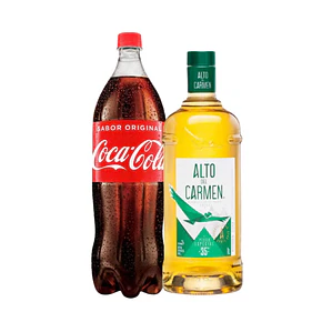 ¡PROMO JP! 1 Pisco Alto del Carmen 35º 1 Litro  + 1 Coca Cola 1,5L