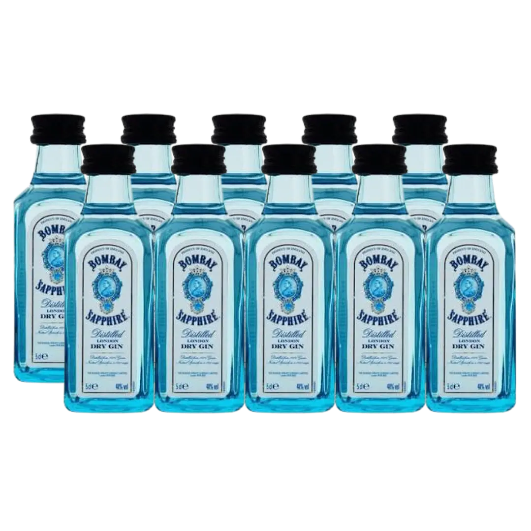 Pack x10 Gin Bombay 47° Miniatura 50cc 1