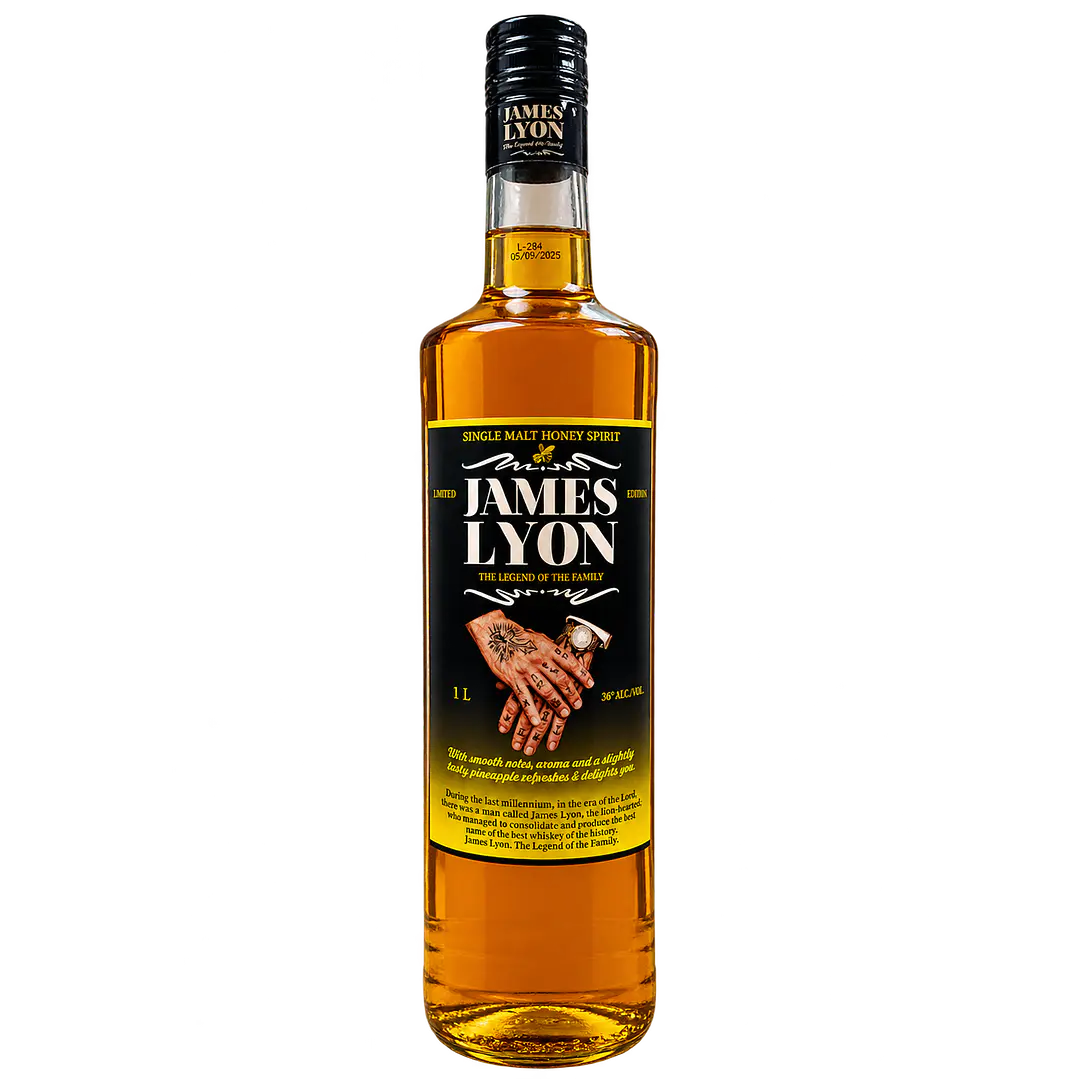 Whiskey James Lyon Honey 36º 1L 1