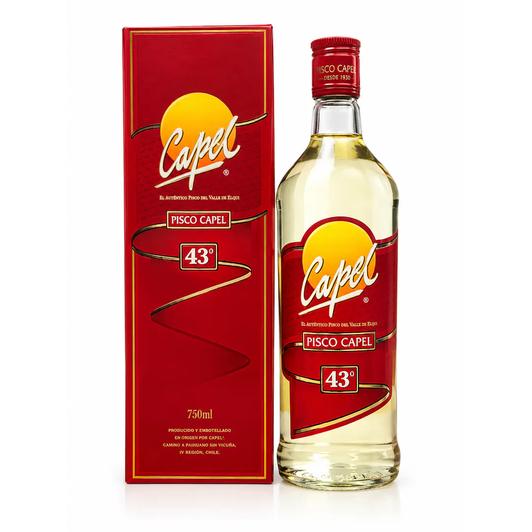 Pisco Capel 43º 750cc. Versión Vintage. 1