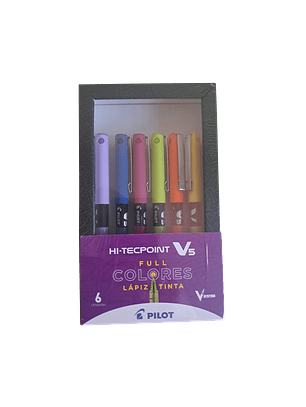 Set 6 Bolígrafos HI-Tecpoint V5 0.5 mm Pilot
