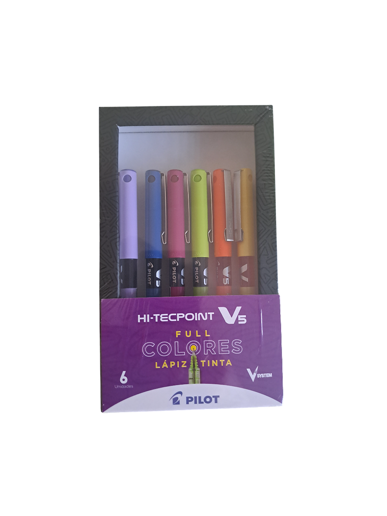 Set 6 Bolígrafos HI-Tecpoint V5 0.5 mm Pilot 1