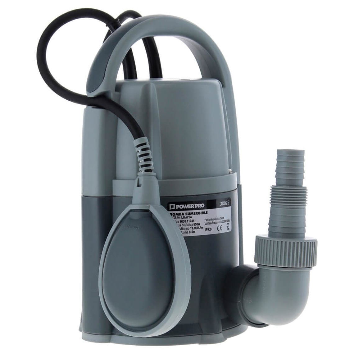 BOMBA SUMERGIBLE AGUAS LIMPIAS - POWER PRO DR075 0,75HP 1