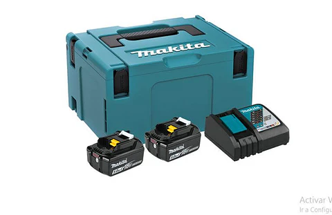 CEPILLO INALAMBRICO 82MM 18V + 2 BATERIAS 18V 3.0AH + CARGADOR + MAKPAC MAKITA DKP181RTJ