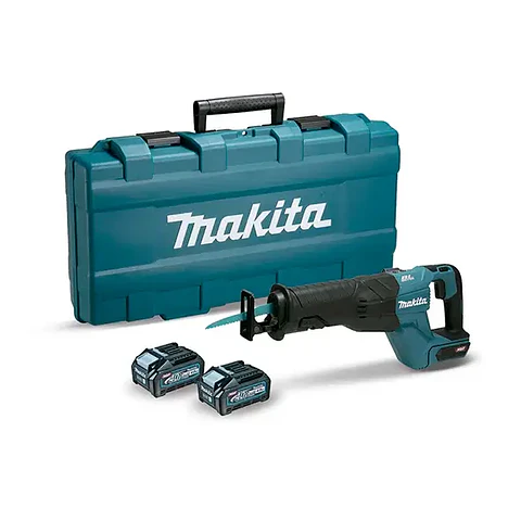 SIERRA SABLE INALAMBRICA 40V XGT 32MM + 2 BATERIAS 40V 4.0AH +  CARGDOR XGT 40VMAX + MALETA MAKITA JR001GM201