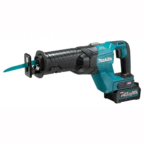 SIERRA SABLE INALAMBRICA 40V XGT 32MM + 2 BATERIAS 40V 4.0AH +  CARGDOR XGT 40VMAX + MALETA MAKITA JR001GM201