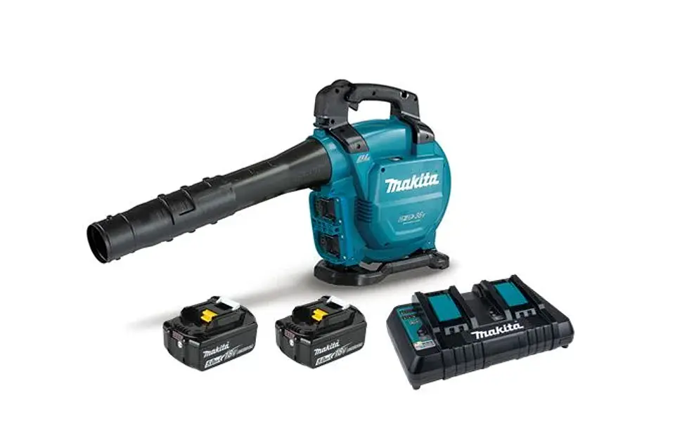 SOPLADOR ASPIRADOR + 2 BATERIAS 18V 5.0A.H + CARGADOR DOBLE  MAKITA DUB363PT2V 1
