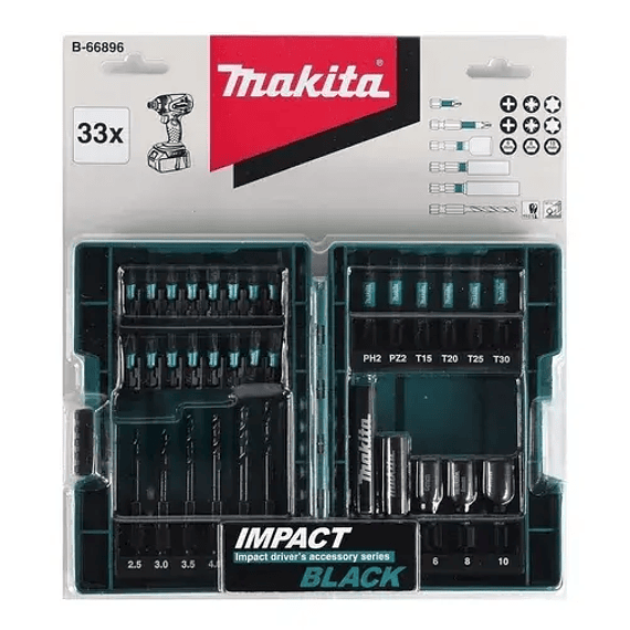 SET PUNTAS 33PZS IMPACT BLACK MAKITA