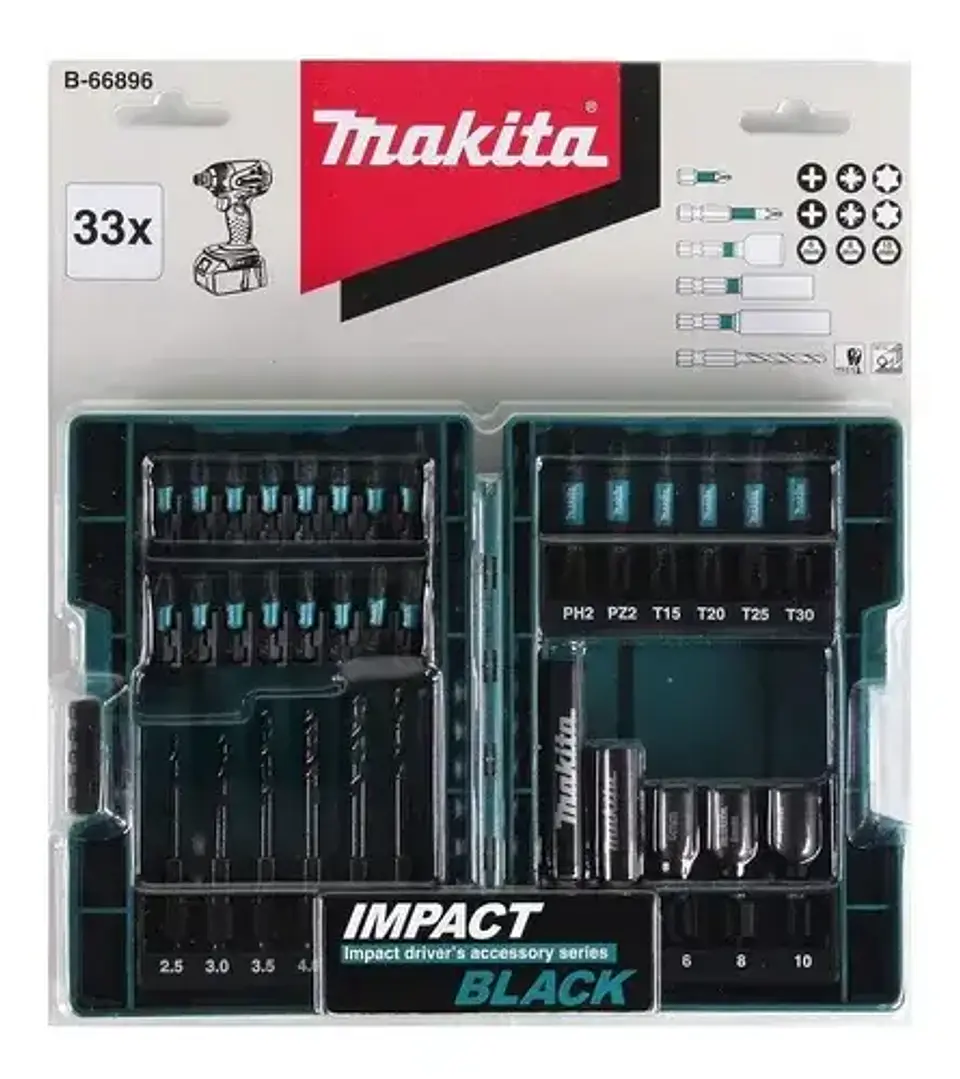 SET PUNTAS 33PZS IMPACT BLACK MAKITA 1