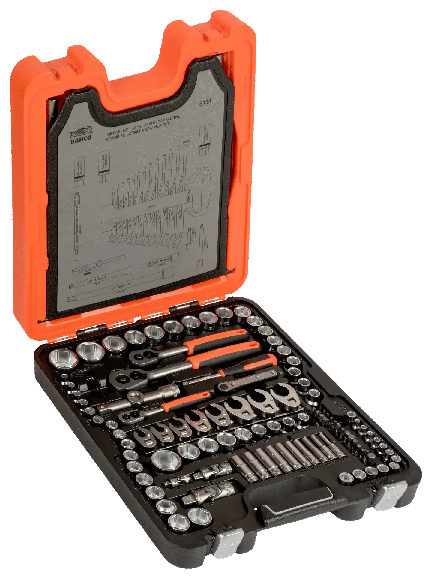 SET DADOS 1/4 3/8 1/2 138PCS BAHCO 2