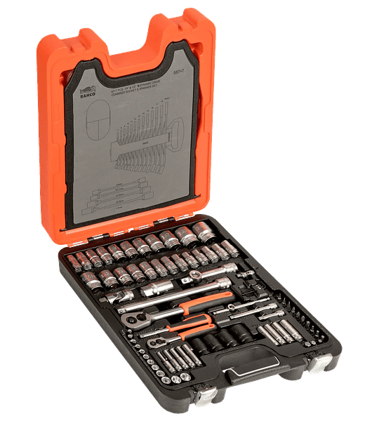 SET DADOS/LLAVES MIXTO 94 PZS BAHCO