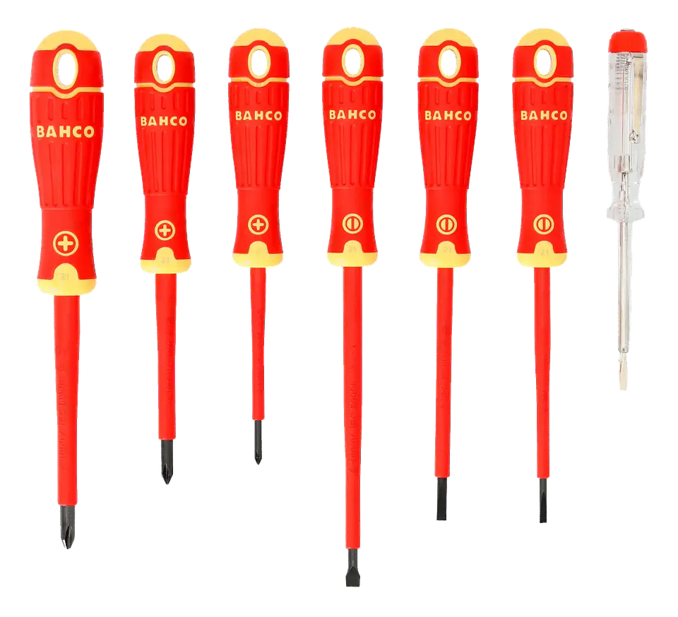 SET DESTORNILLADORES AISLADOS 7 PIEZAS BAHCO 1