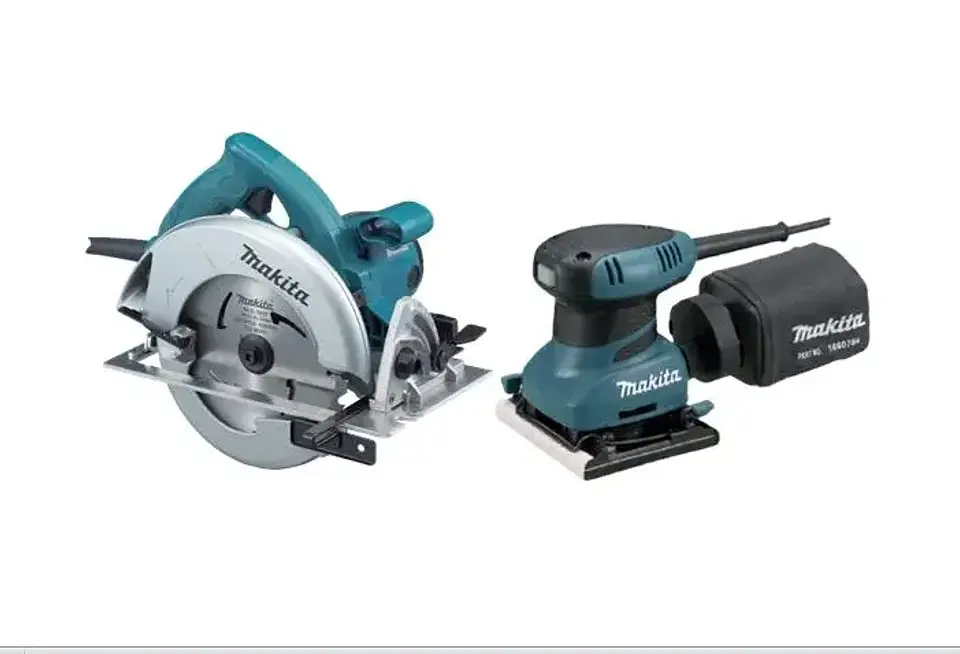 KIT SIERRA CIRCULAR 5007NK CON  LIJADORA BO4556 MAKITA 1