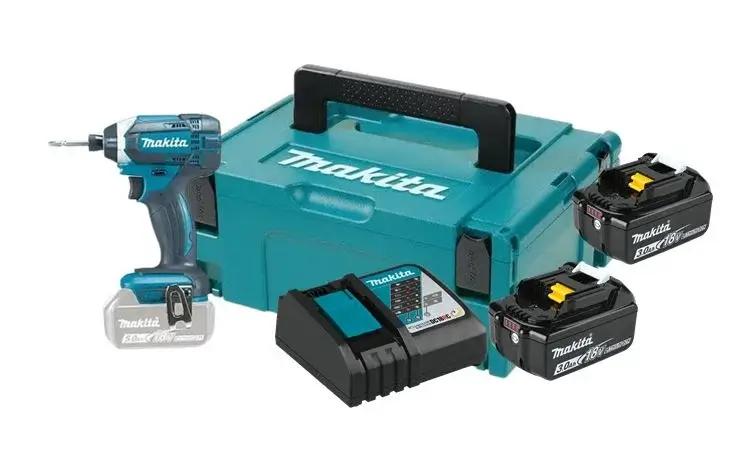 ATORNILLADOR IMPACTO 18V + 2 BATERIAS 18V 3.0AH + CARGADOR DC18RC + MALETA MAKPAC MAKITA DTD152RFJ