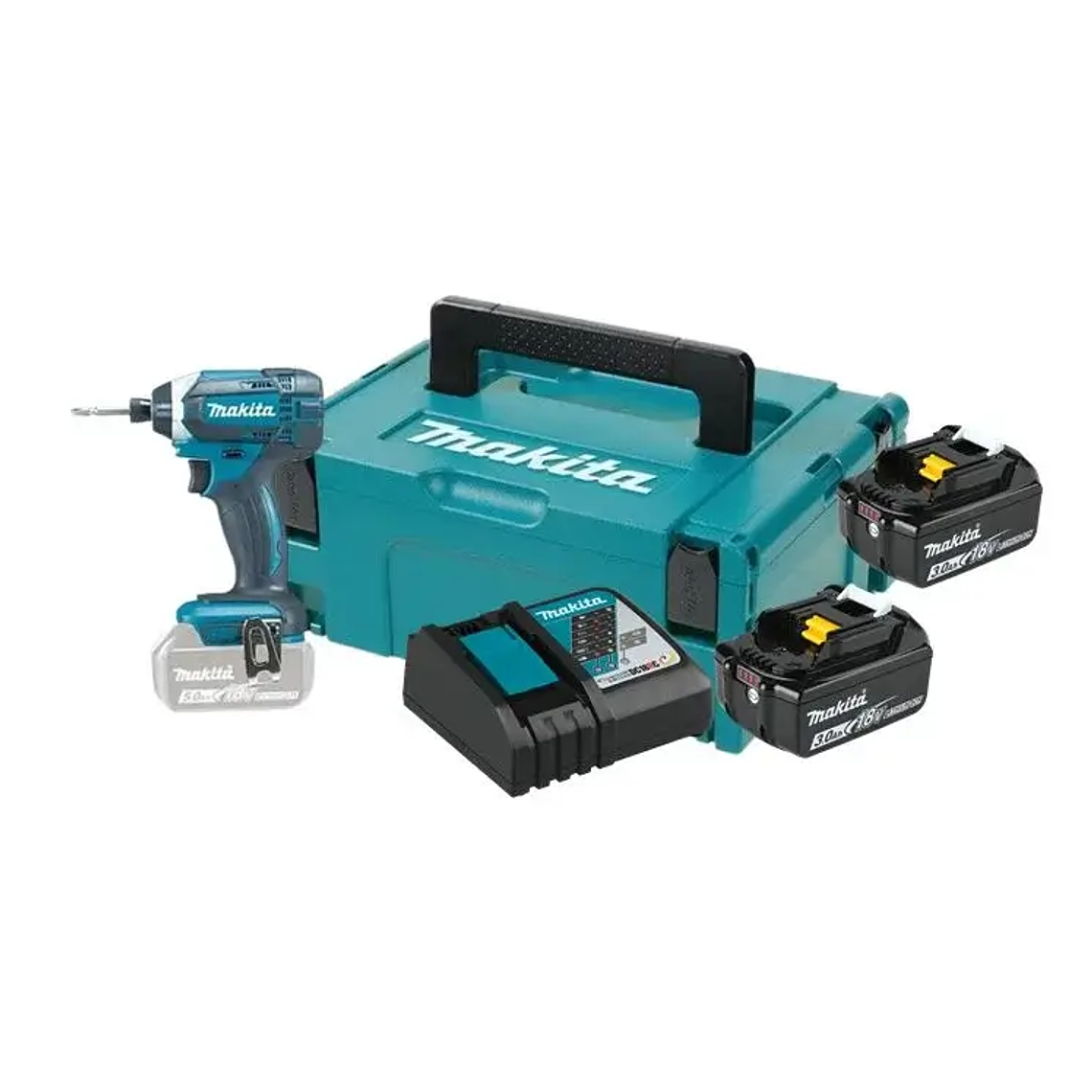 ATORNILLADOR IMPACTO 18V + 2 BATERIAS 18V 3.0AH + CARGADOR DC18RC + MALETA MAKPAC MAKITA DTD152RFJ 1