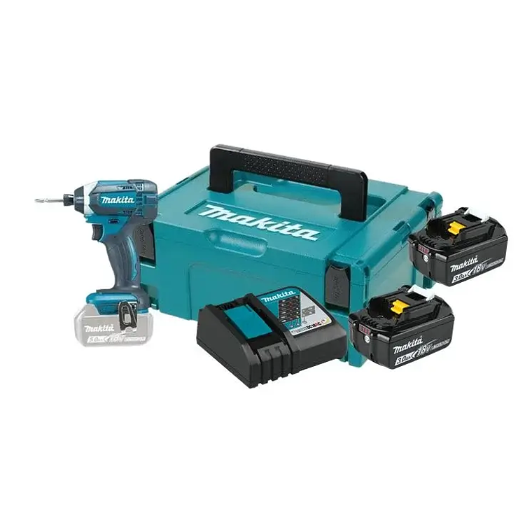 ATORNILLADOR IMPACTO 18V + 2 BATERIAS 18V 3.0AH + CARGADOR DC18RC + MALETA MAKPAC MAKITA DTD152RFJ 1
