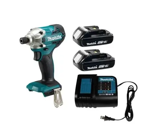 ATORNILLADOR DE IMPACTO INALAMBRICO 18V + 2 BATERIAS 18V 1.5AH + CARGADOR NORMAL MAKITA DTD156SYE
