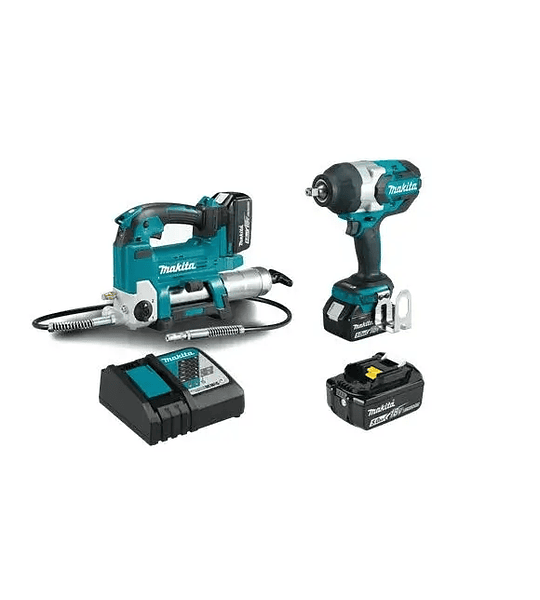 KIT DGP180Z ENGRASADORA INALAMBRICA 18V CON LLAVE DE IMPACTO DTW1002RTJ MAKITA