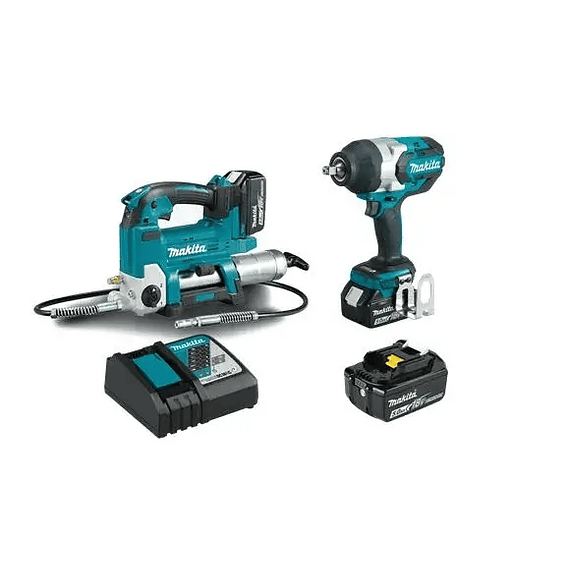 KIT DGP180Z ENGRASADORA INALAMBRICA 18V CON LLAVE DE IMPACTO DTW1002RTJ MAKITA