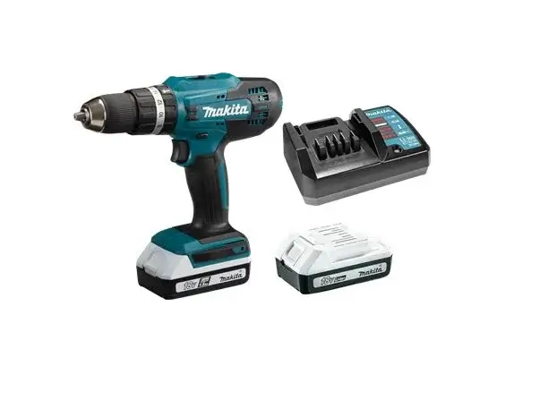 TALADRO PERCUTOR INALAMBRICO HP488D + 2 BATERIAS 18V 1.5AH SERIE G + CARGADOR MAKITA