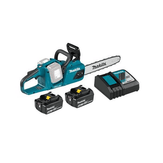 KIT ELECTROSIERRA 18V MAKITA + 2  BATERIAS 18V 5.AH + 1 CARGADOR RAPIDO DUC353PT2