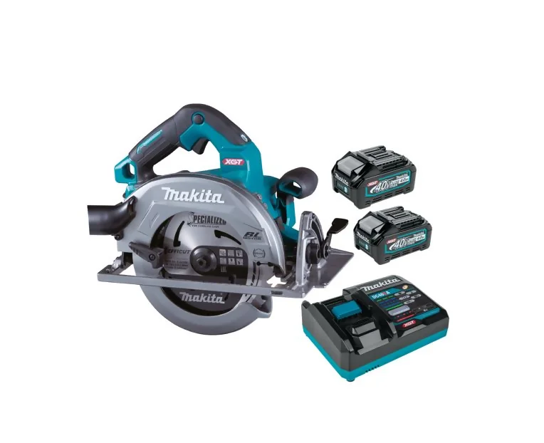 SIERRA CIRCULAR INALAMBRICA 7 1/4" 40V + 2 BATERIAS 40V 4.0AH + CARGADOR MAKITA HS003GM201