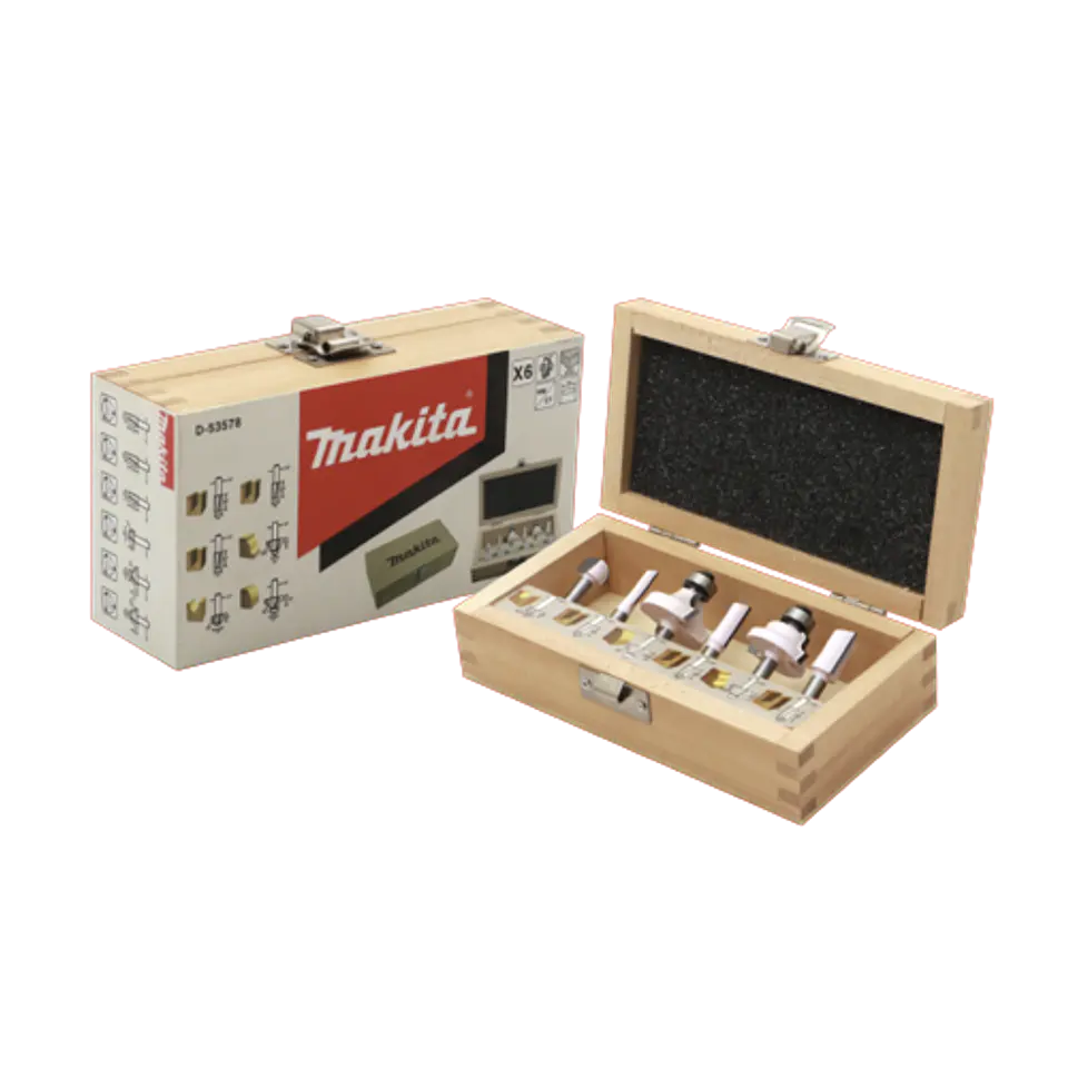 Set Fresas 6 uni. toma 1/4″ Makita D-53578 1