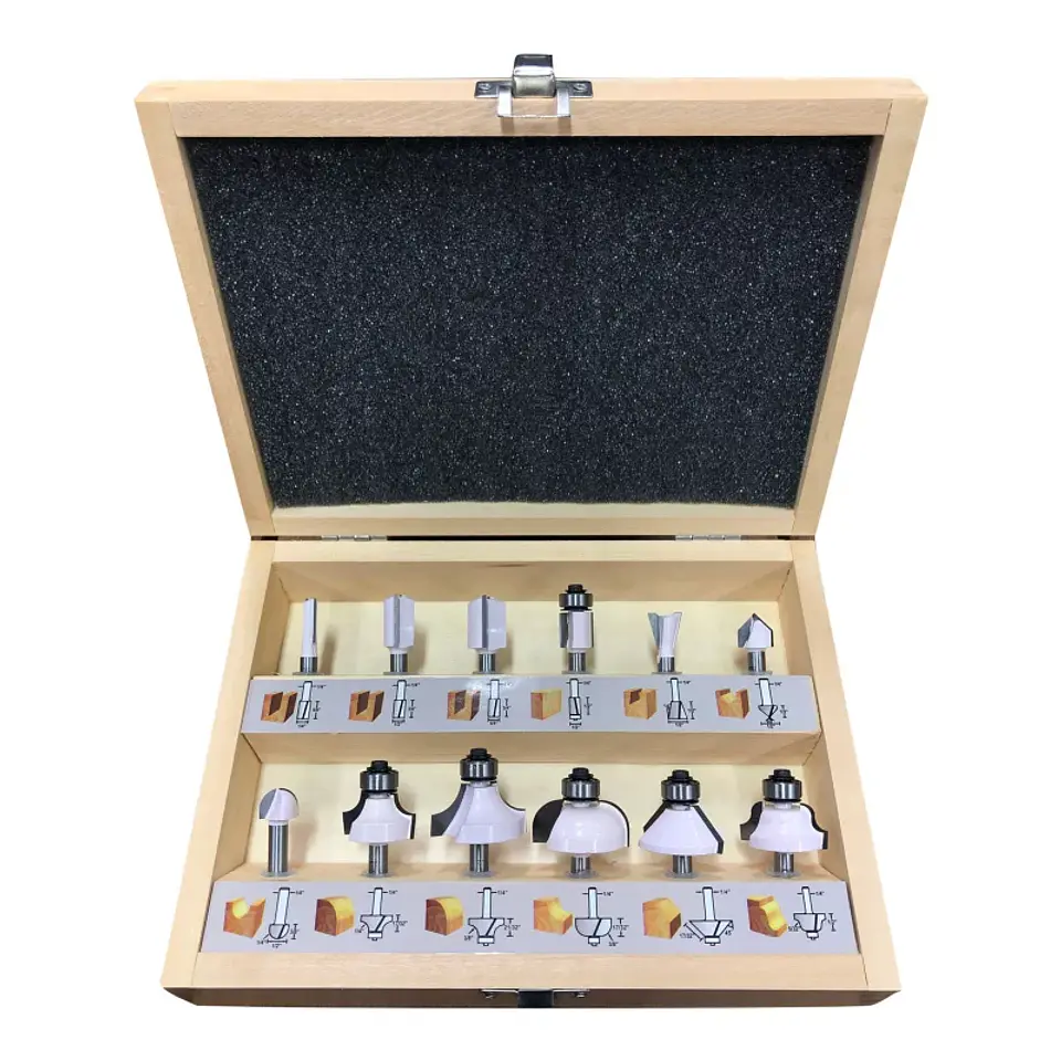 Set de Fresas 6 uni. 1/4 Para Madera Makita 3