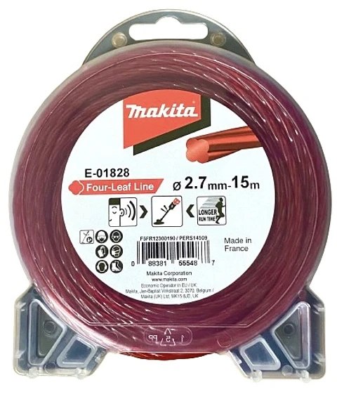 Nylon Estriado Rojo / 2,7 Mm / 15 Mt E-01828 Makita