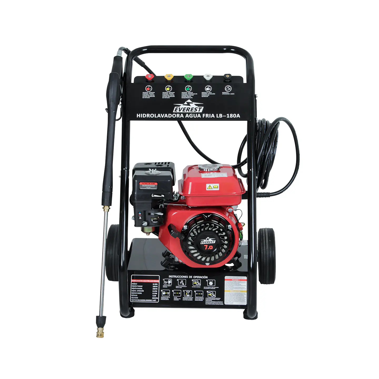 HIDROLAVADORA 180BAR GASOLINA 6,5HP LB-180A EVEREST 1