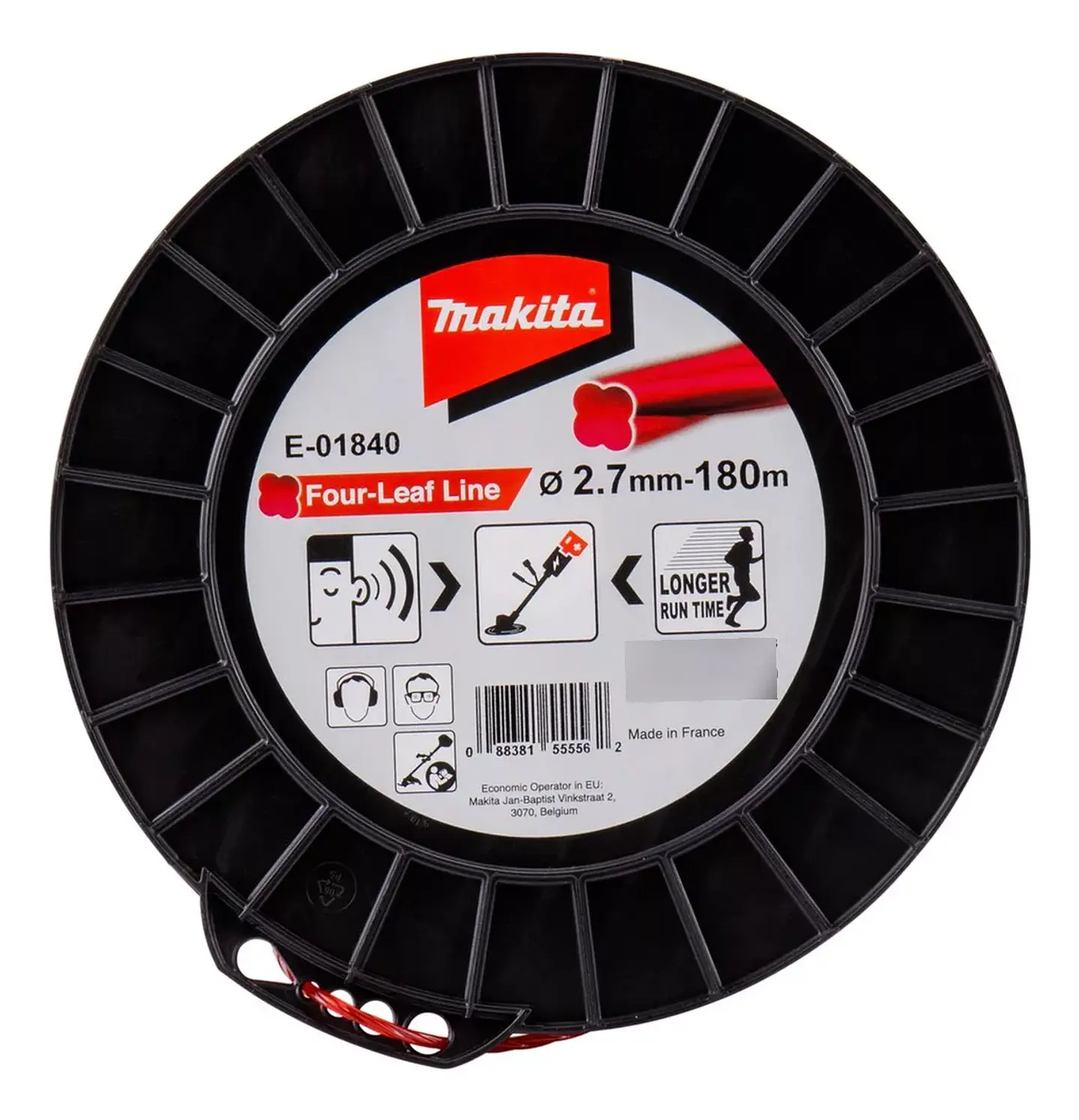 NYLON ESTRIADO ROJO 2.7MM 180 METROS E-01840 MAKITA 2