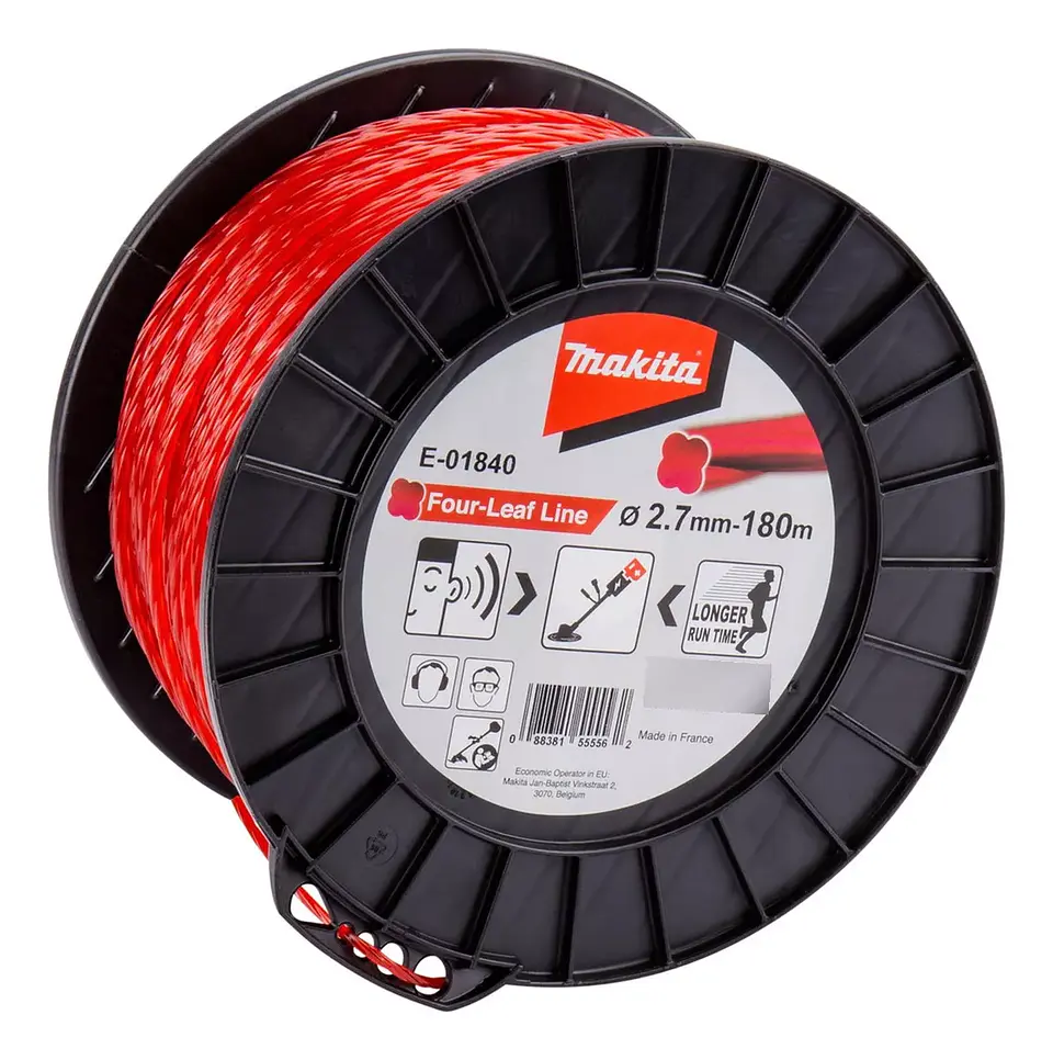 NYLON ESTRIADO ROJO 2.7MM 180 METROS E-01840 MAKITA 1