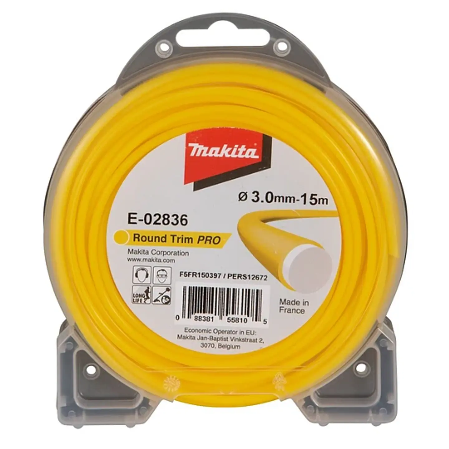 NYLON REDONDO AMARILLO DOBLE CAPA 3.0MM 15M. MAKITA 1