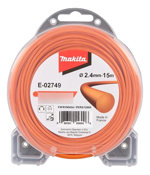 NYLON REDONDO NARANJO 2.4MM 15M. MAKITA E-02749