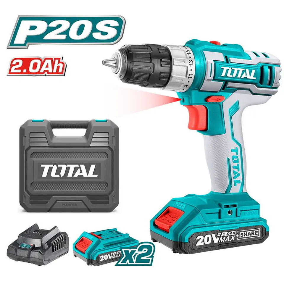 TALADRO INALAMBRICO LITIO-ION 10MM 20V TOTAL 1