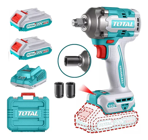 LLAVE DE IMPACTO INALAMBRICO 1/2" 20V 350NM TOTAL TIWLI2035