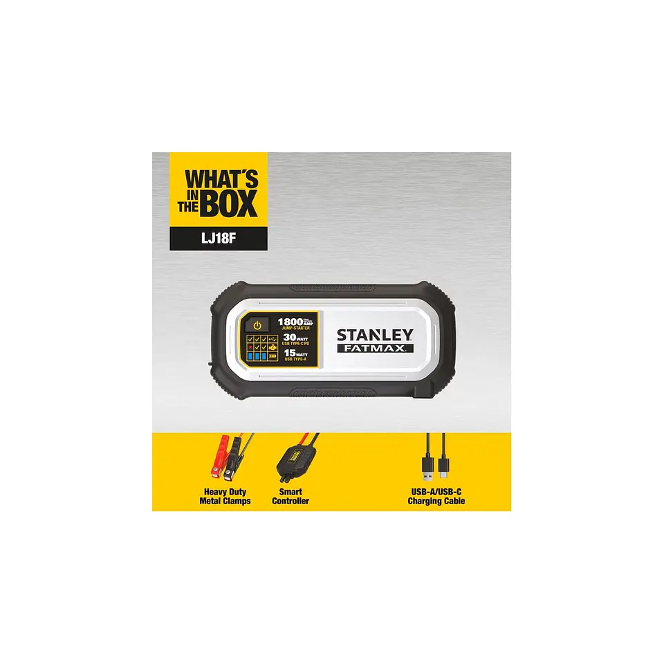 ARRANCADOR DE BATERIA 1800AMP STANLEY FATMAX LJ18F 3