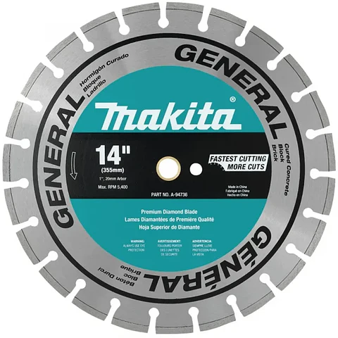 DISCO DIAMANTADO 14″ (355MM) USO GENERAL HORMIGON A-94736 MAKITA