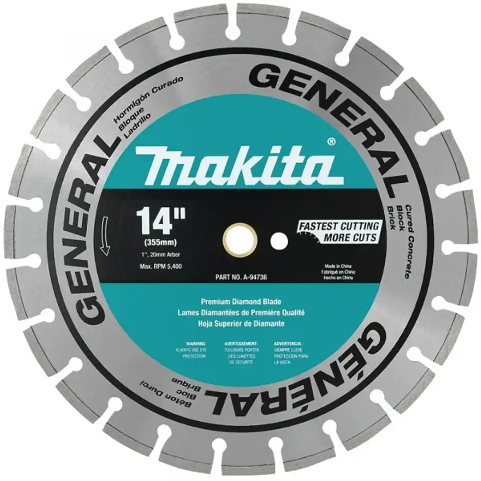 DISCO DIAMANTADO 14″ (355MM) USO GENERAL HORMIGON A-94736 MAKITA 1
