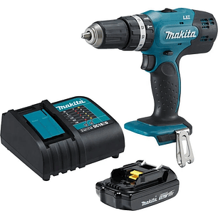 Taladro Percutor 18v 13mm Makita Dhp453x10 + Bateria + carg 