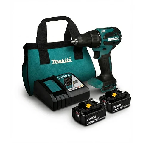 TALADRO PERCUTOR INALÁMBRICO 18V LXT DHP490RFX2 + 2 BATERÍAS 3.0AH y BOLSO MAKITA