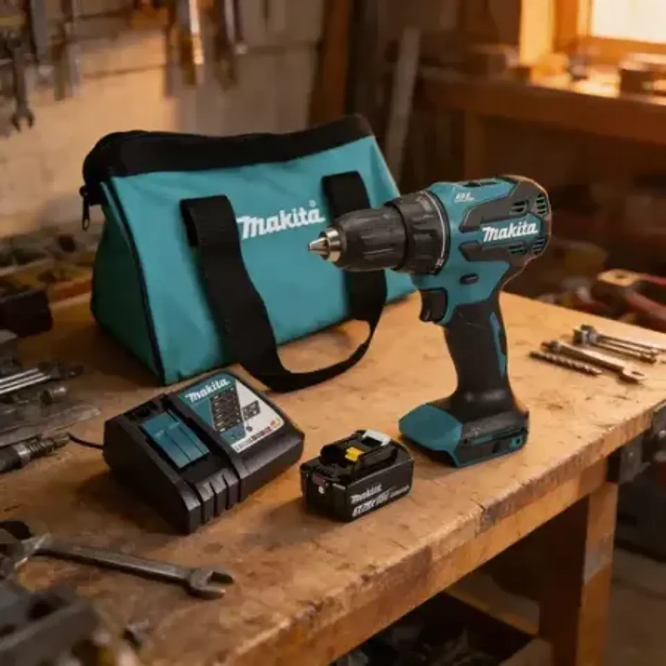 Taladro Percutor Inalámbrico Makita DHP490RFX 18V LXT Brushless 13 mm 2