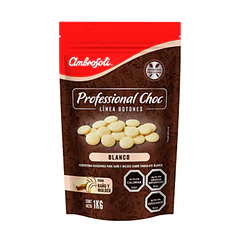 Cobertura Boton de Chocolate Blanco  Alto Rendimiento 1kg