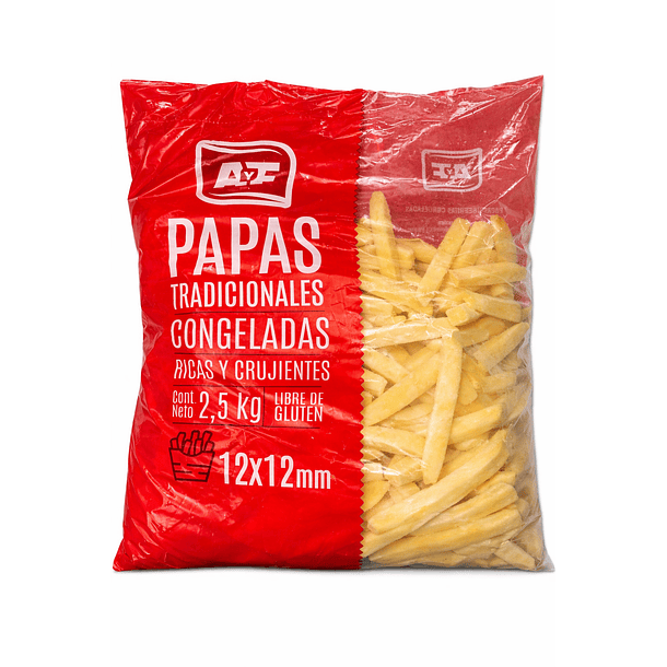 Papas pre-fritas 12x12 AyF (2.5kg) 